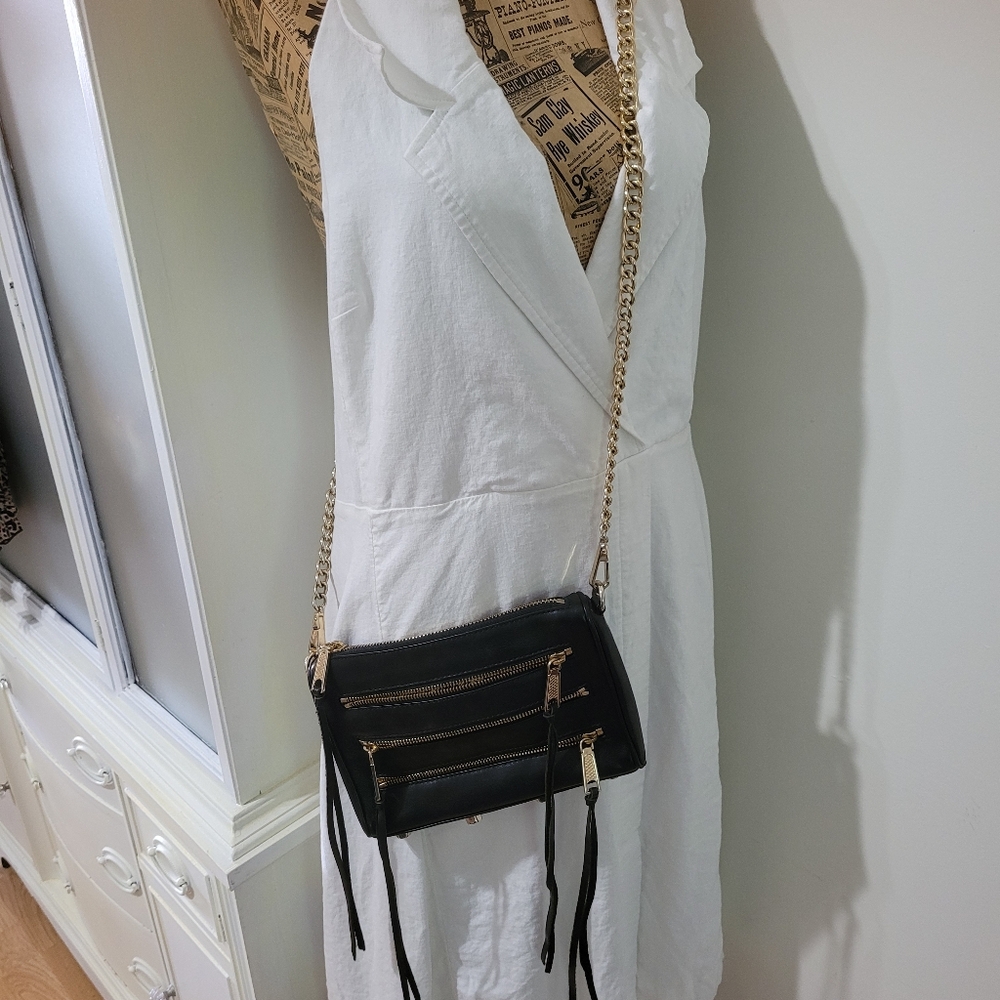 Rebecca Minkoff MAC Black Leather Crossbody Bag - Picture 5 of 13